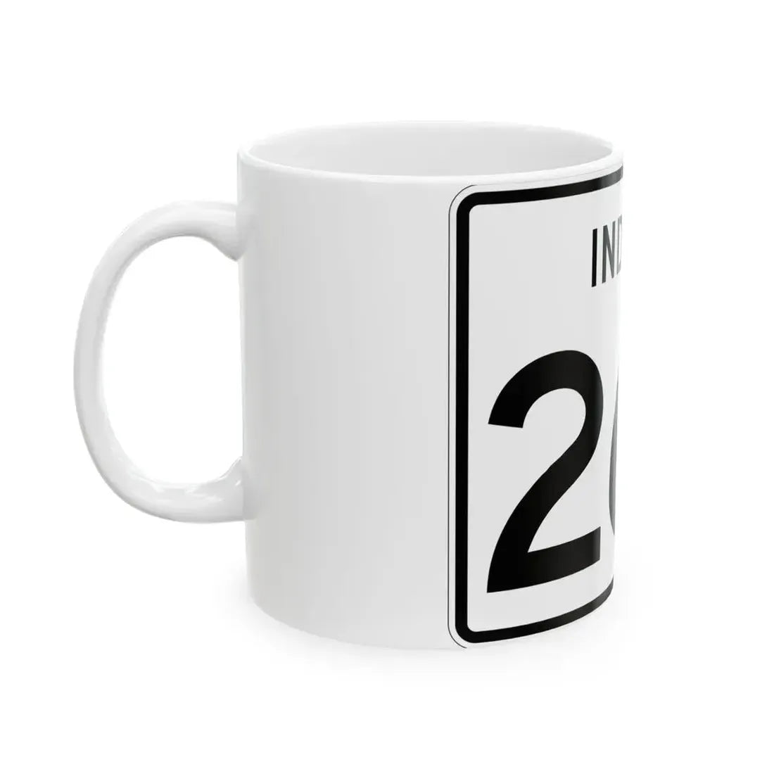 Indiana 267 (Indiana) (Road Sign) White Coffee Mug - Go Mug Yourself