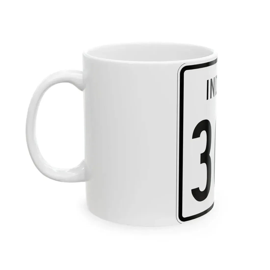 Indiana 303 1955 (Indiana) (Road Sign) White Coffee Mug - Go Mug Yourself
