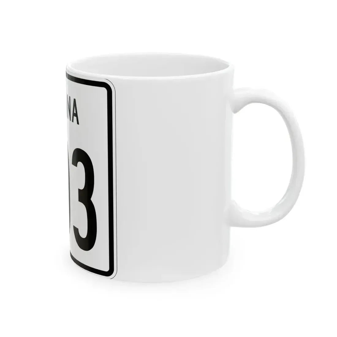 Indiana 303 1955 (Indiana) (Road Sign) White Coffee Mug - Go Mug Yourself