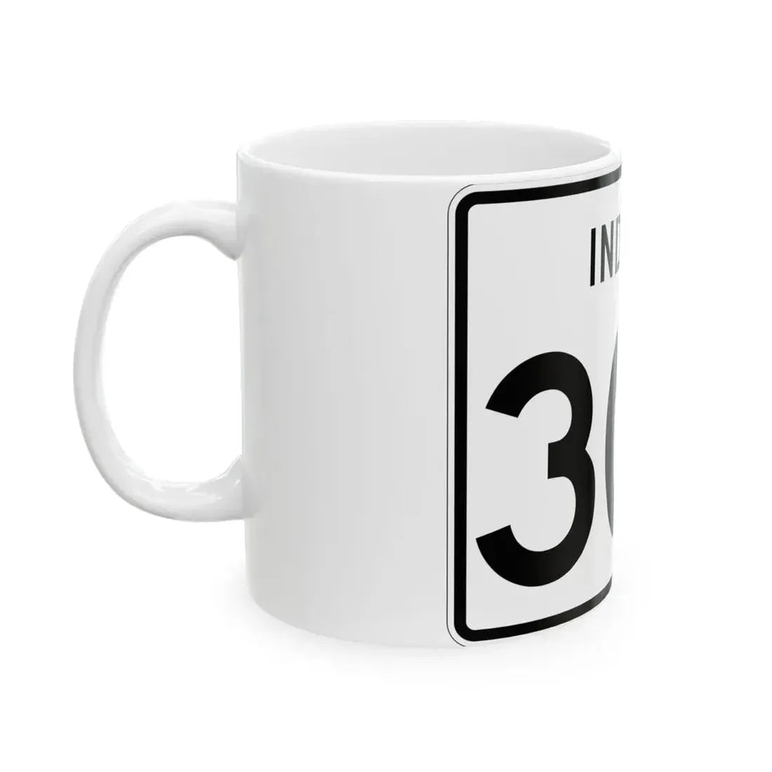 Indiana 303 (Indiana) (Road Sign) White Coffee Mug - Go Mug Yourself