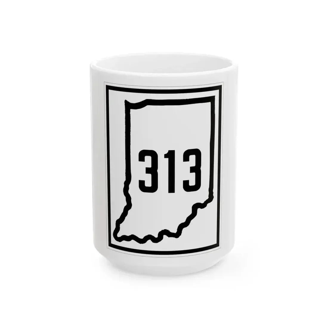 Indiana 313 1926 (Indiana) (Road Sign) White Coffee Mug 15oz - Go Mug Yourself