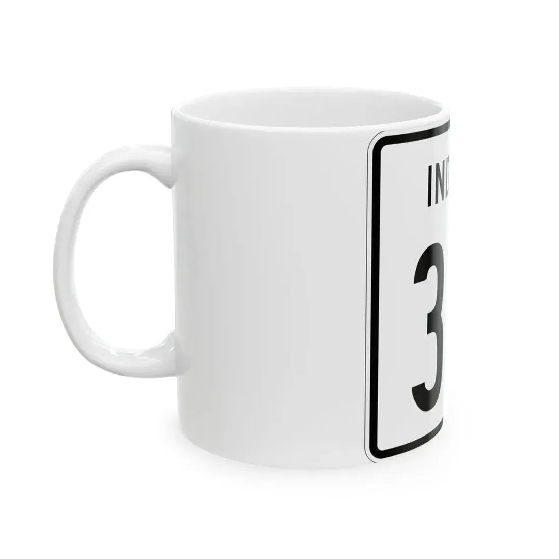 Indiana 313 1955 (Indiana) (Road Sign) White Coffee Mug - Go Mug Yourself