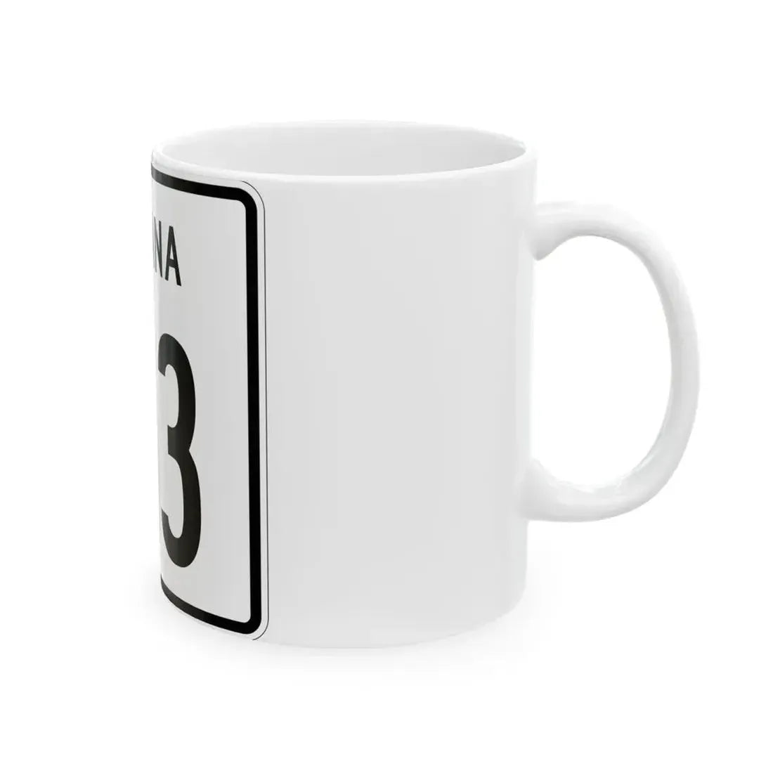 Indiana 313 1955 (Indiana) (Road Sign) White Coffee Mug - Go Mug Yourself