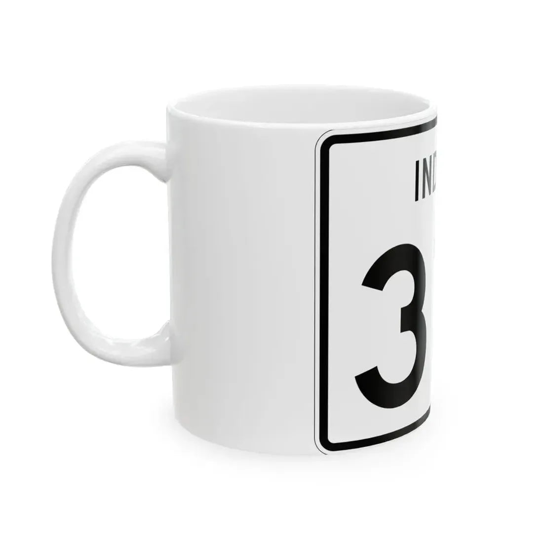 Indiana 313 (Indiana) (Road Sign) White Coffee Mug - Go Mug Yourself