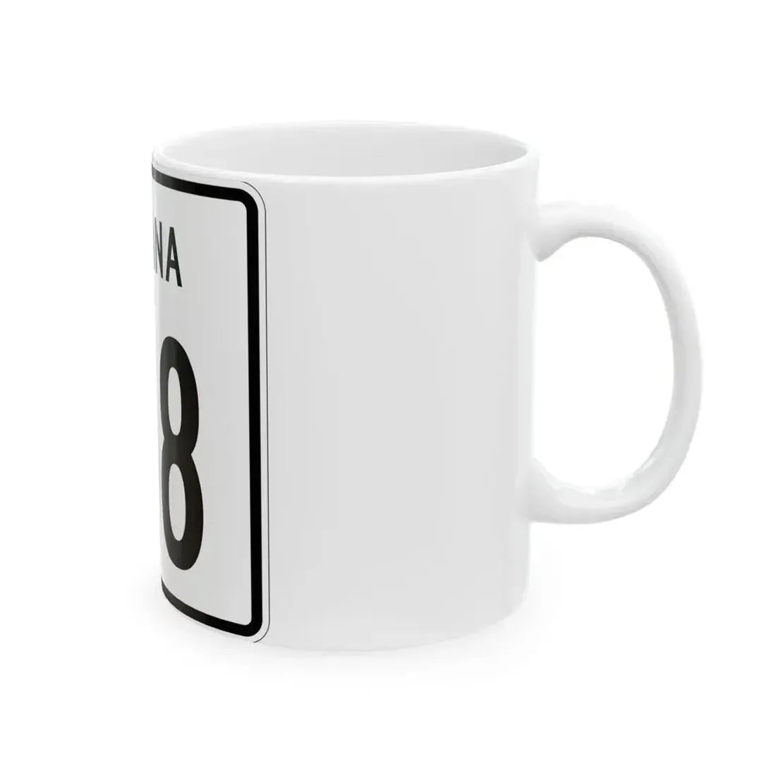 Indiana 318 1955 (Indiana) (Road Sign) White Coffee Mug - Go Mug Yourself