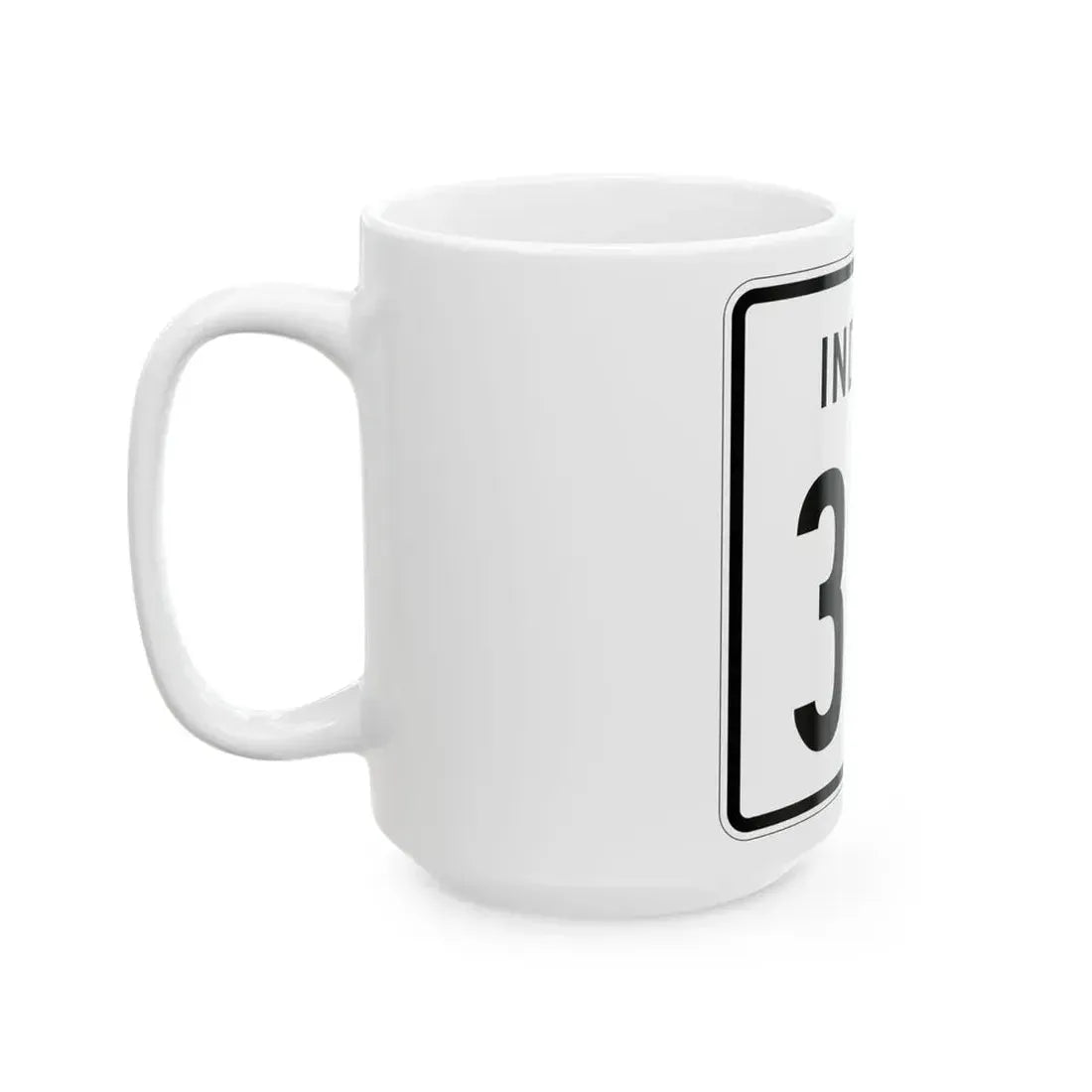 Indiana 318 1955 (Indiana) (Road Sign) White Coffee Mug - Go Mug Yourself