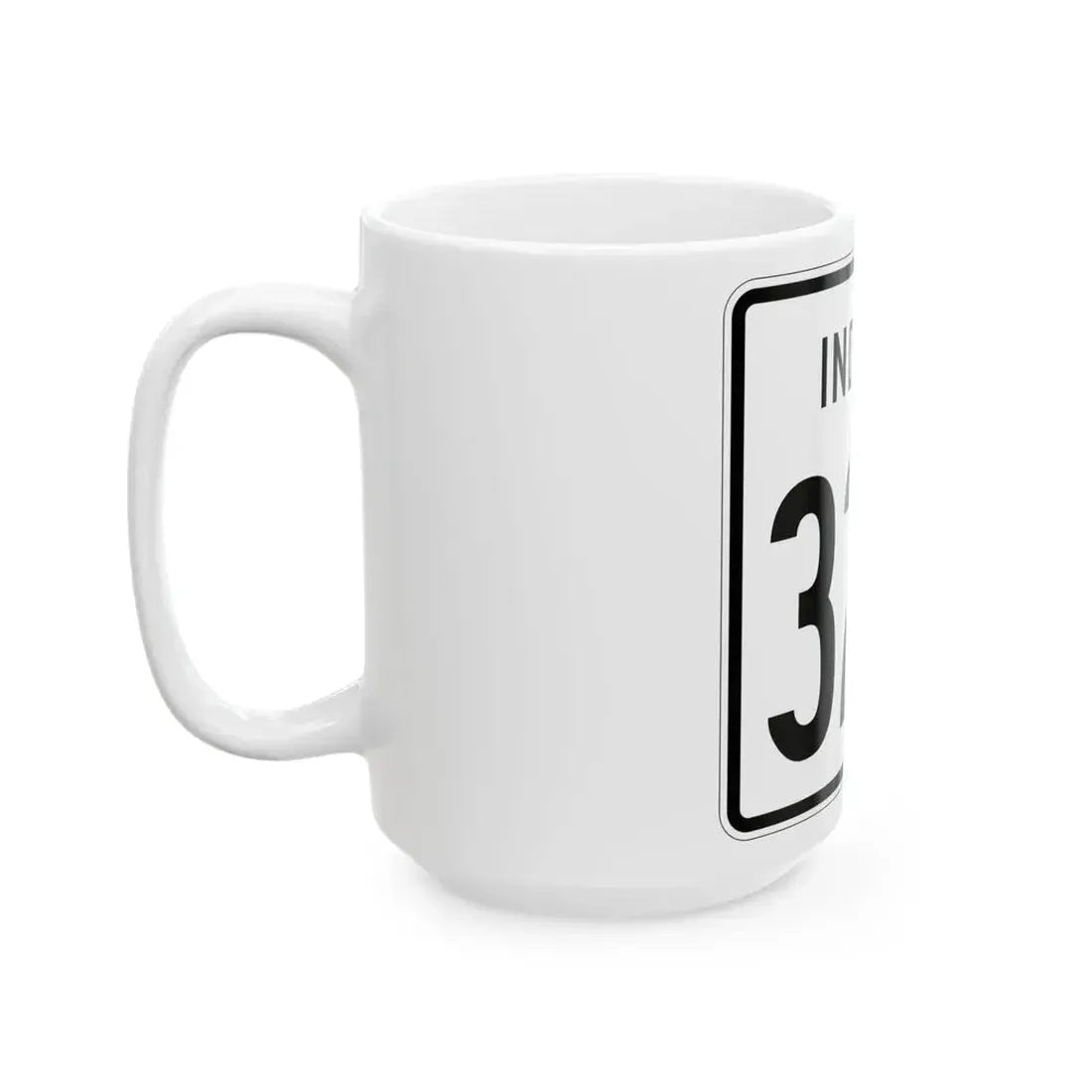 Indiana 324 1955 (Indiana) (Road Sign) White Coffee Mug - Go Mug Yourself