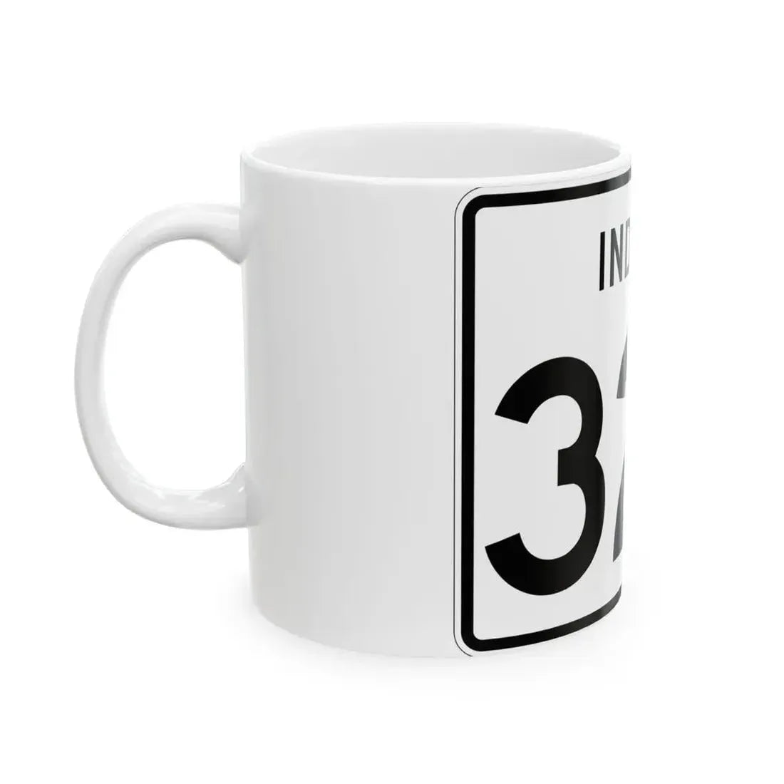 Indiana 329 (Indiana) (Road Sign) White Coffee Mug - Go Mug Yourself