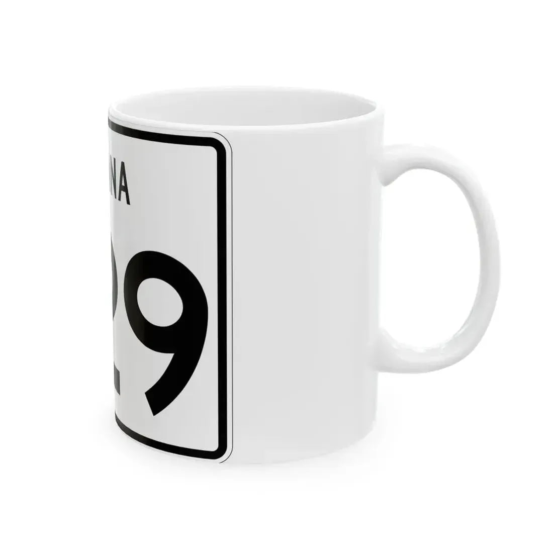 Indiana 329 (Indiana) (Road Sign) White Coffee Mug - Go Mug Yourself