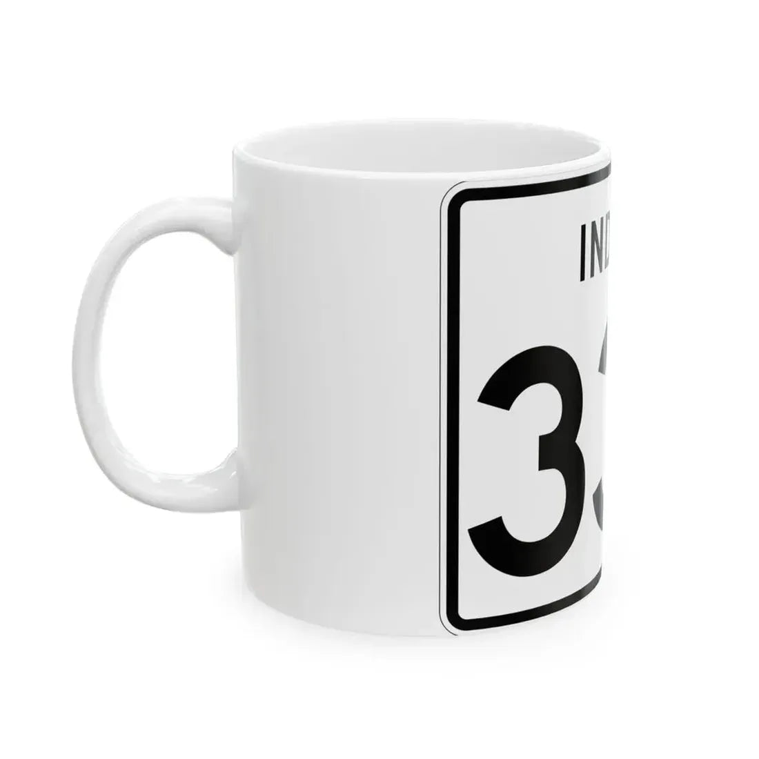 Indiana 330 (Indiana) (Road Sign) White Coffee Mug - Go Mug Yourself