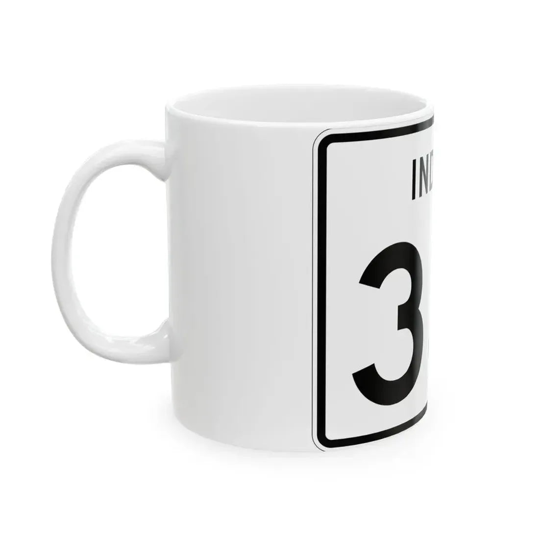Indiana 331 (Indiana) (Road Sign) White Coffee Mug - Go Mug Yourself