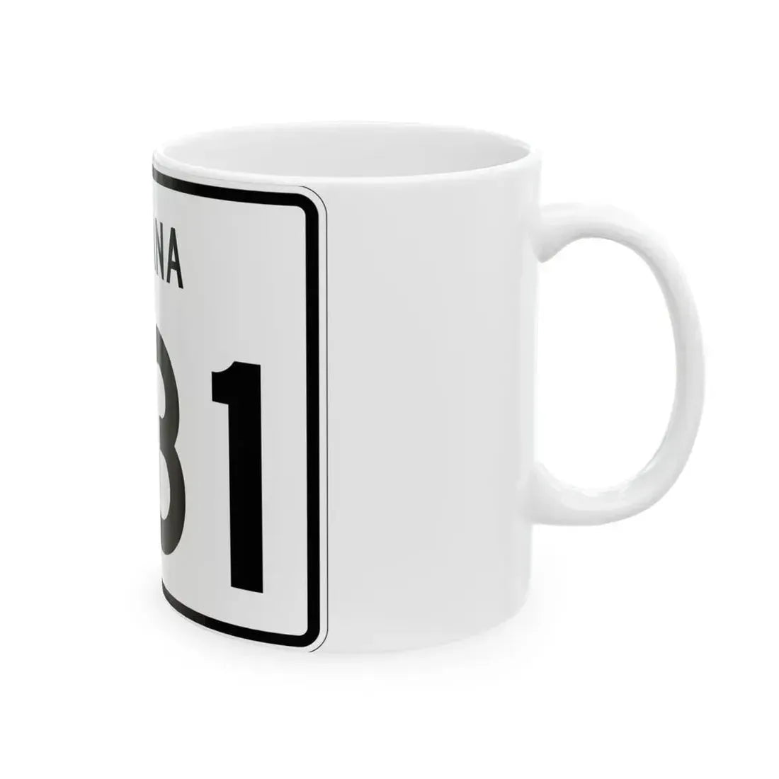 Indiana 331 (Indiana) (Road Sign) White Coffee Mug - Go Mug Yourself