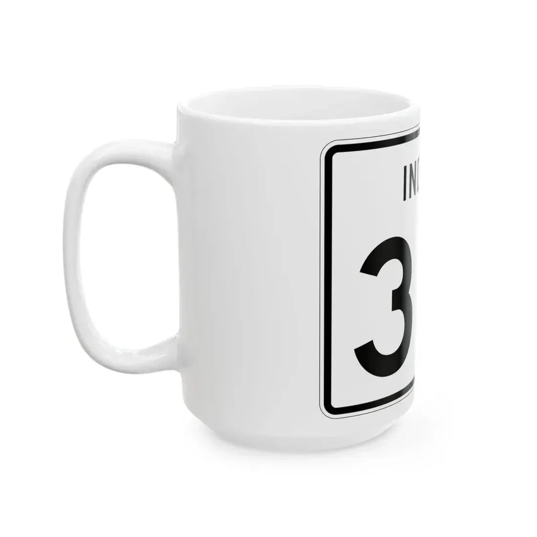 Indiana 331 (Indiana) (Road Sign) White Coffee Mug - Go Mug Yourself