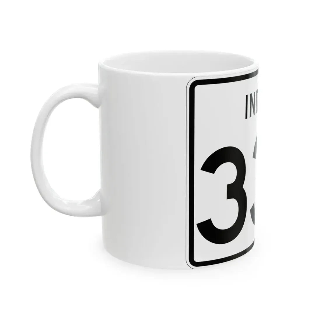Indiana 334 (Indiana) (Road Sign) White Coffee Mug - Go Mug Yourself