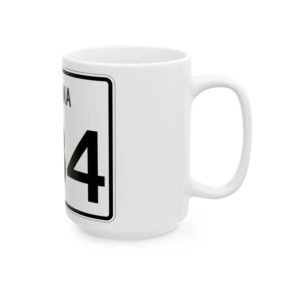 Indiana 334 (Indiana) (Road Sign) White Coffee Mug - Go Mug Yourself