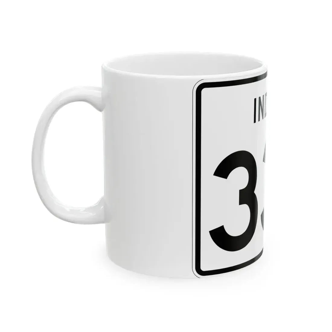 Indiana 337 (Indiana) (Road Sign) White Coffee Mug - Go Mug Yourself