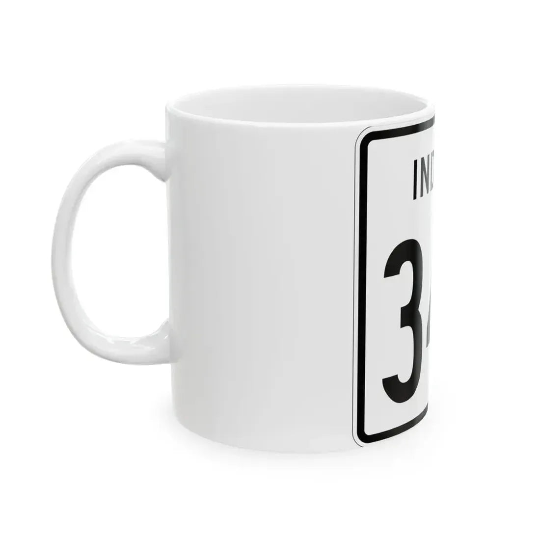 Indiana 343 1955 (Indiana) (Road Sign) White Coffee Mug - Go Mug Yourself