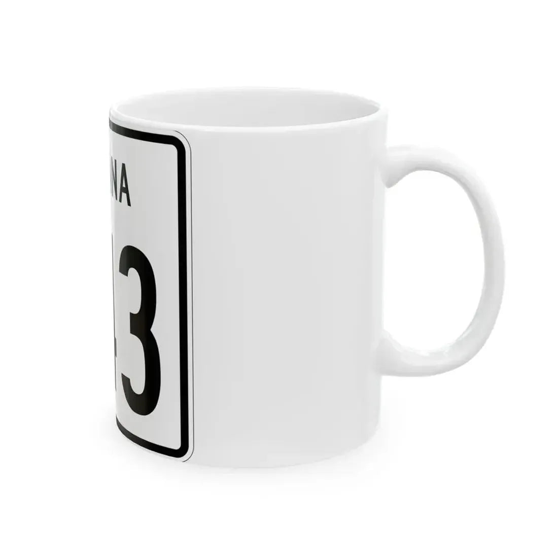 Indiana 343 1955 (Indiana) (Road Sign) White Coffee Mug - Go Mug Yourself