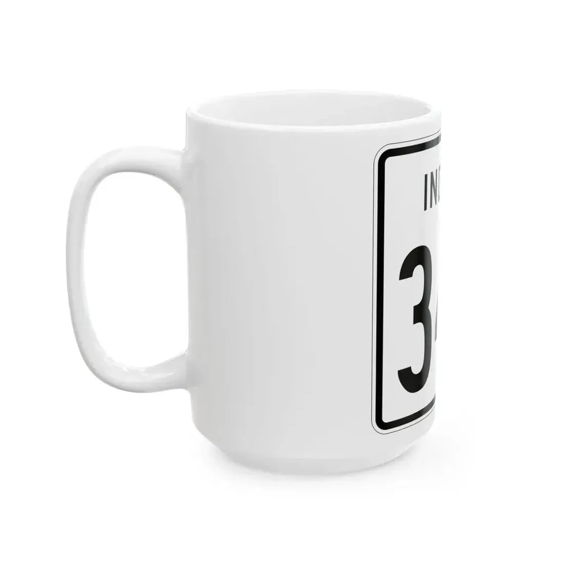 Indiana 343 1955 (Indiana) (Road Sign) White Coffee Mug - Go Mug Yourself
