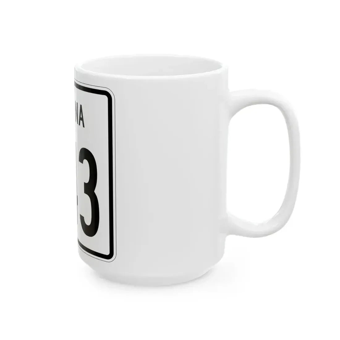 Indiana 343 1955 (Indiana) (Road Sign) White Coffee Mug - Go Mug Yourself