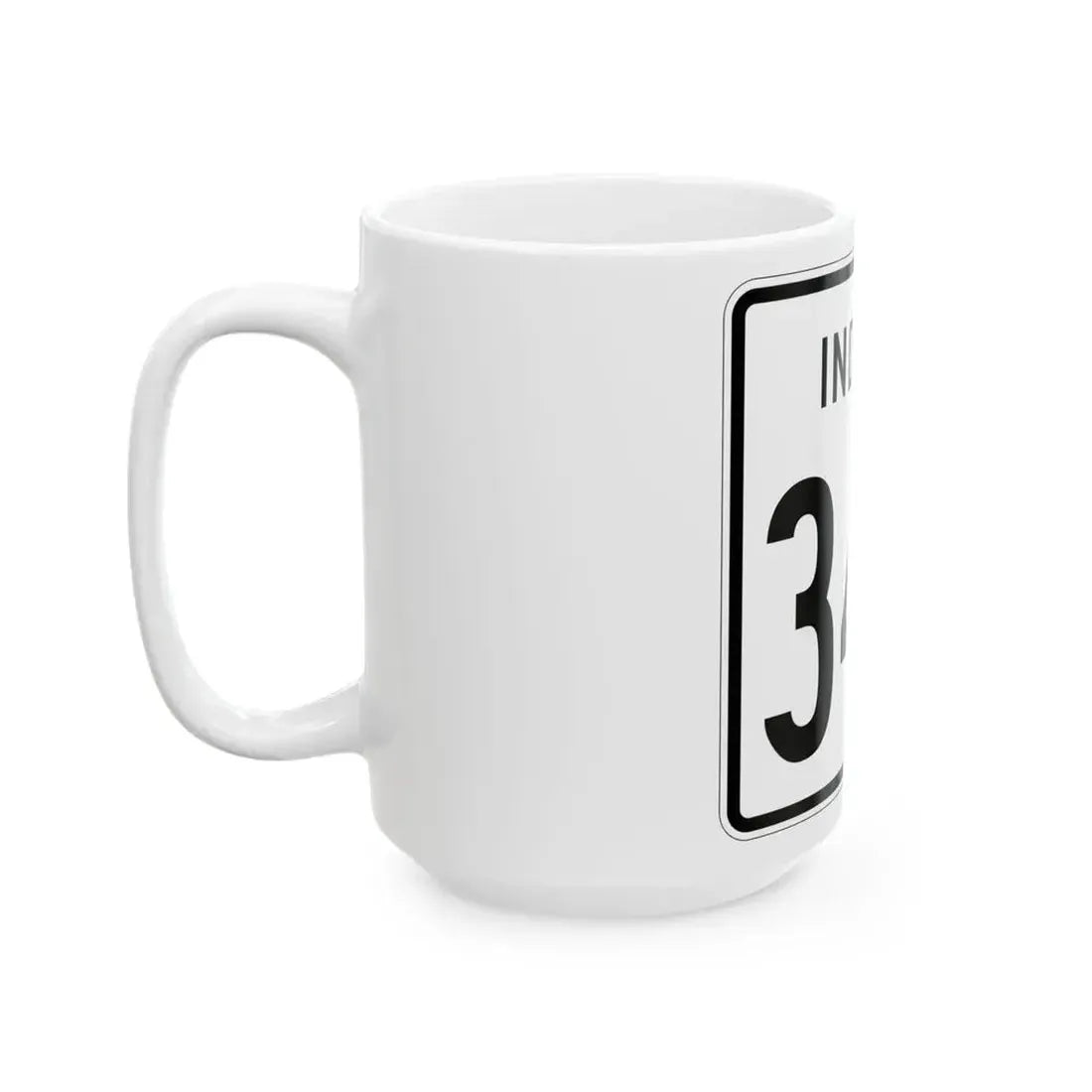 Indiana 345 1955 (Indiana) (Road Sign) White Coffee Mug - Go Mug Yourself