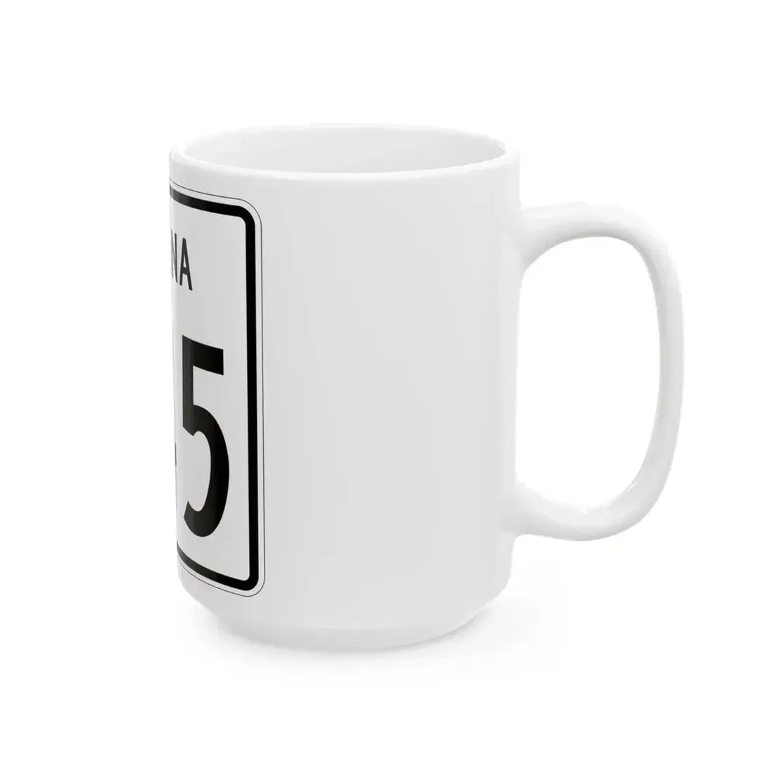 Indiana 345 1955 (Indiana) (Road Sign) White Coffee Mug - Go Mug Yourself