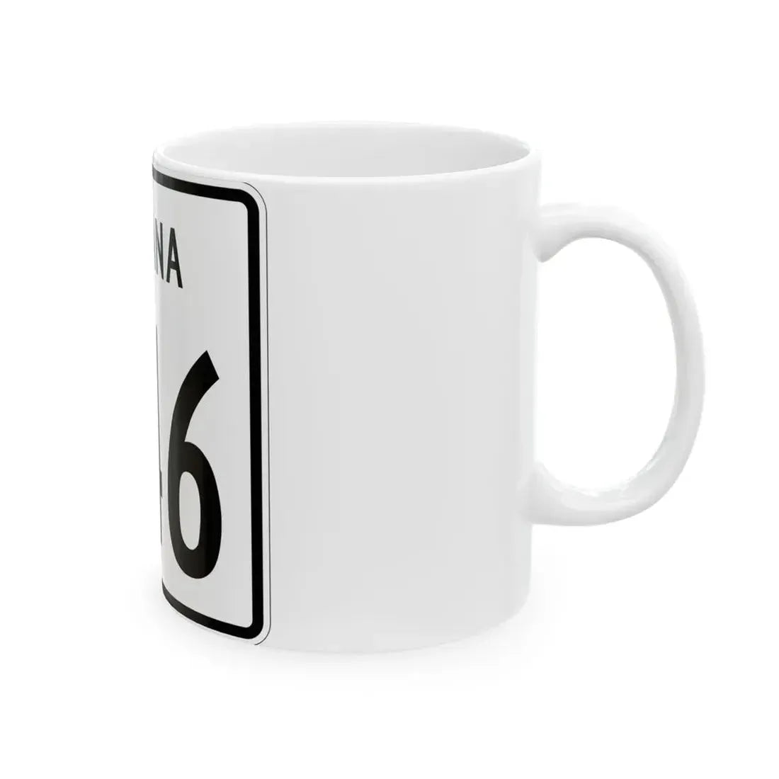 Indiana 346 1955 (Indiana) (Road Sign) White Coffee Mug - Go Mug Yourself