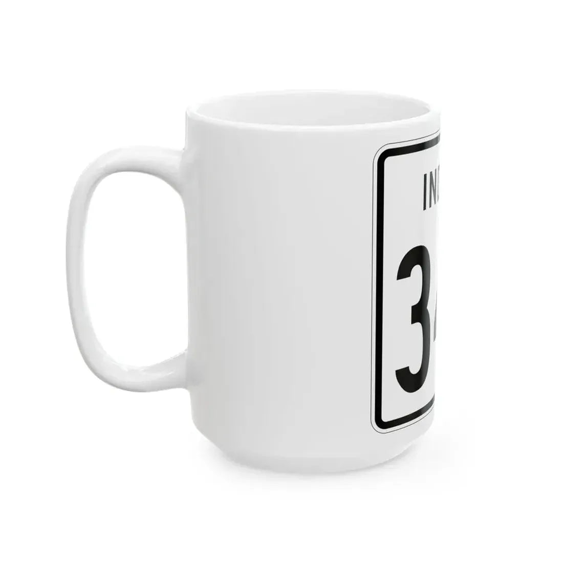 Indiana 346 1955 (Indiana) (Road Sign) White Coffee Mug - Go Mug Yourself