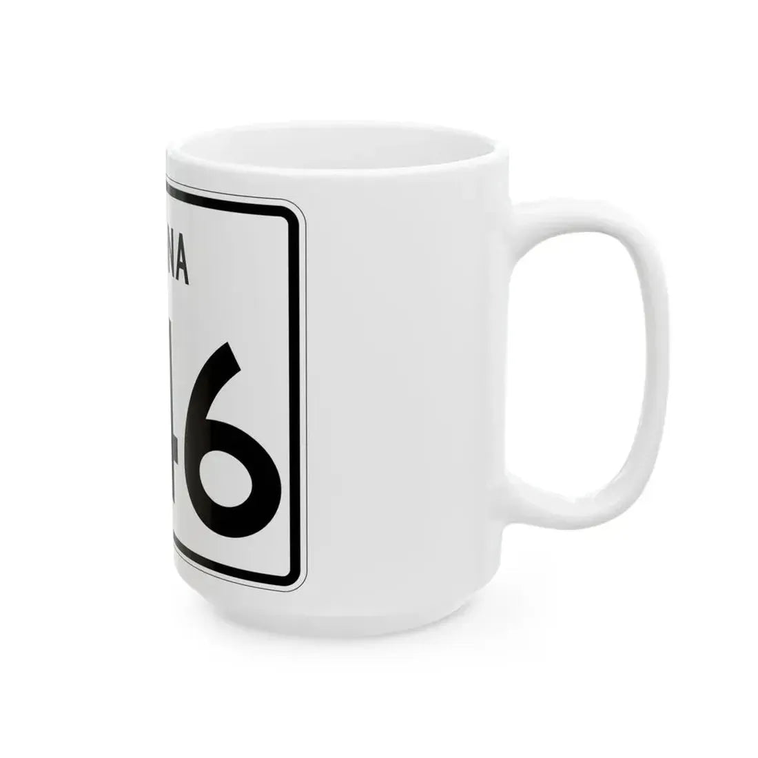 Indiana 346 (Indiana) (Road Sign) White Coffee Mug - Go Mug Yourself