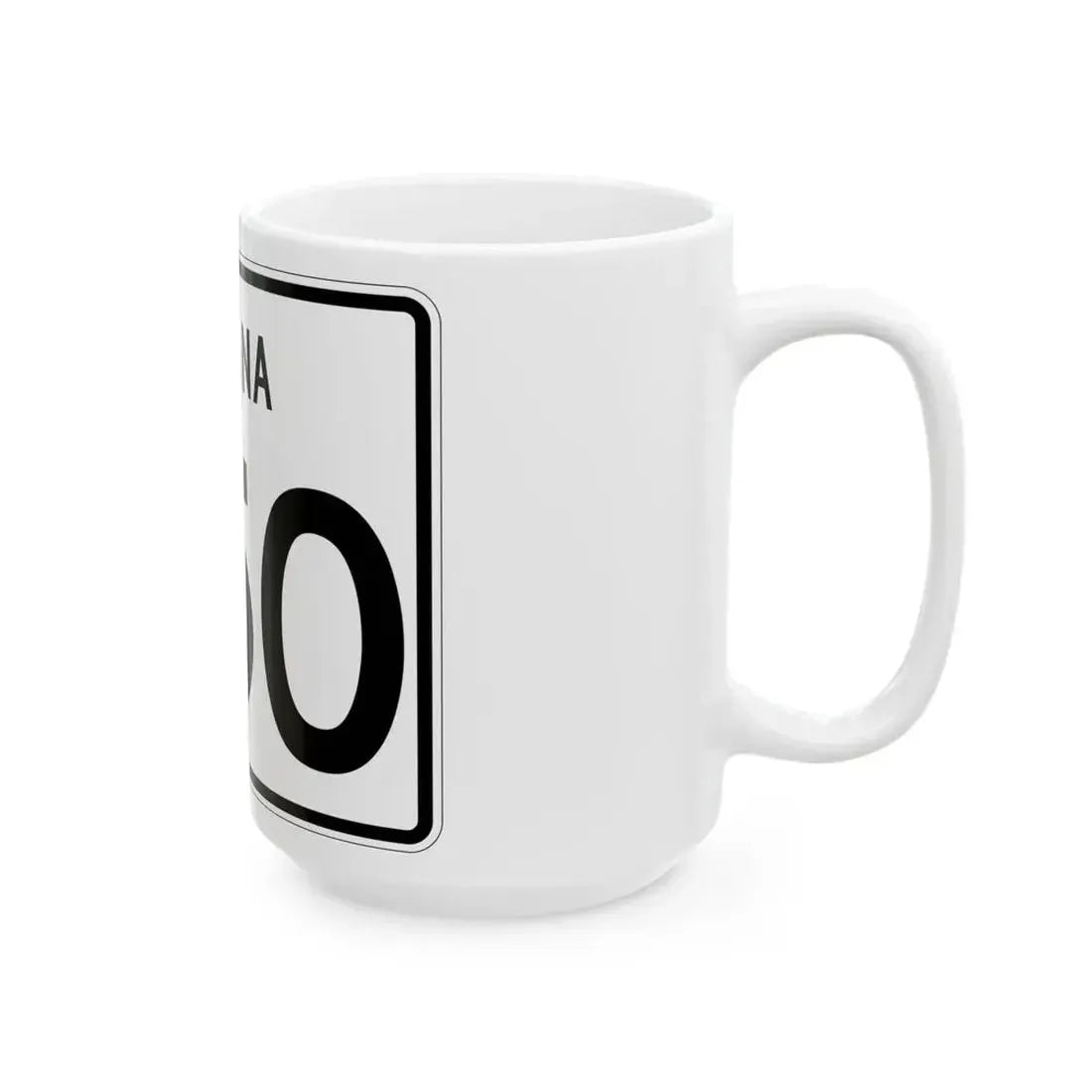 Indiana 350 (Indiana) (Road Sign) White Coffee Mug - Go Mug Yourself