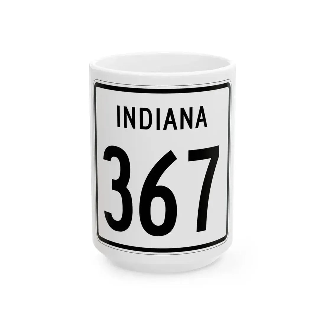 Indiana 367 1955 (Indiana) (Road Sign) White Coffee Mug 15oz - Go Mug Yourself