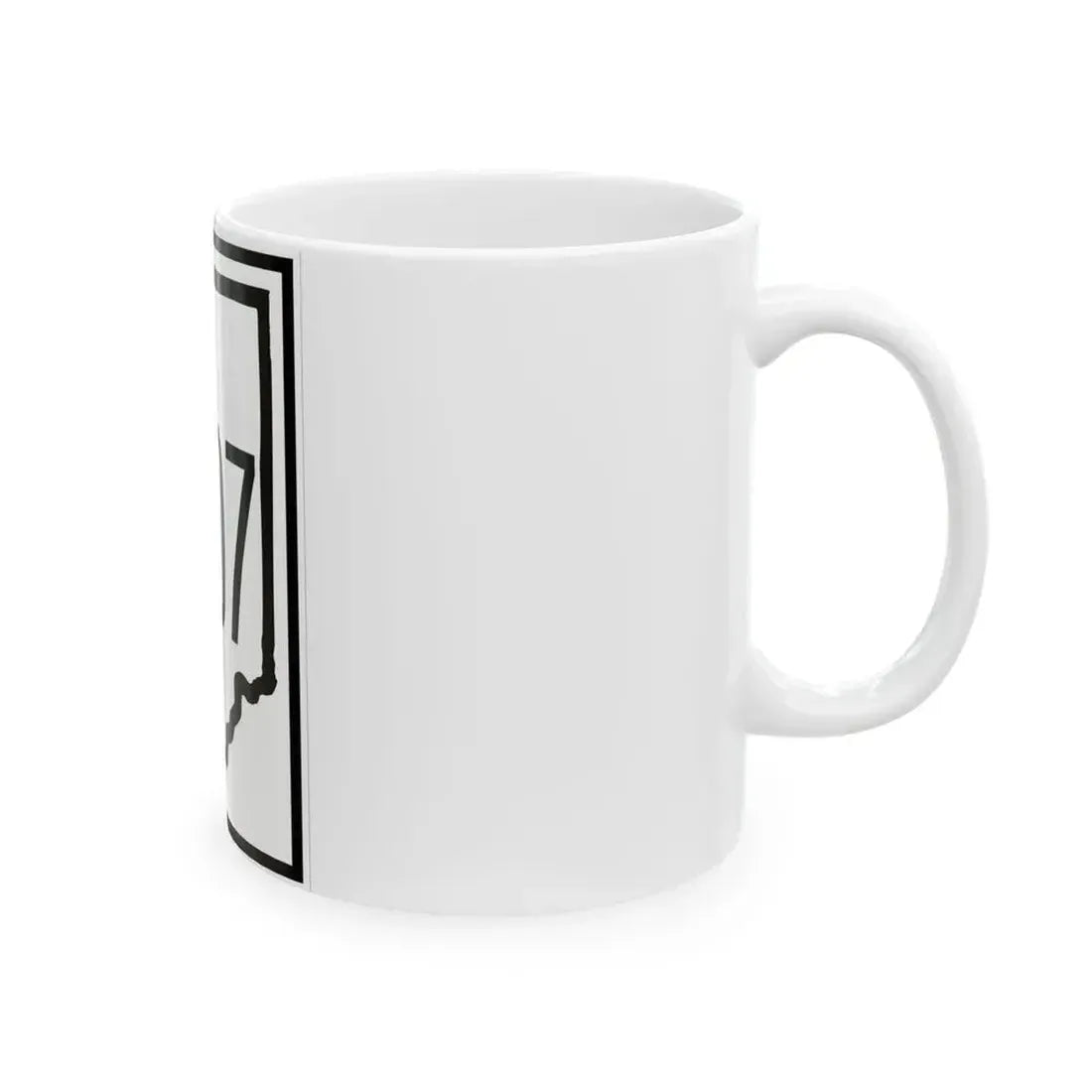 Indiana 407 (Indiana) (Road Sign) White Coffee Mug - Go Mug Yourself