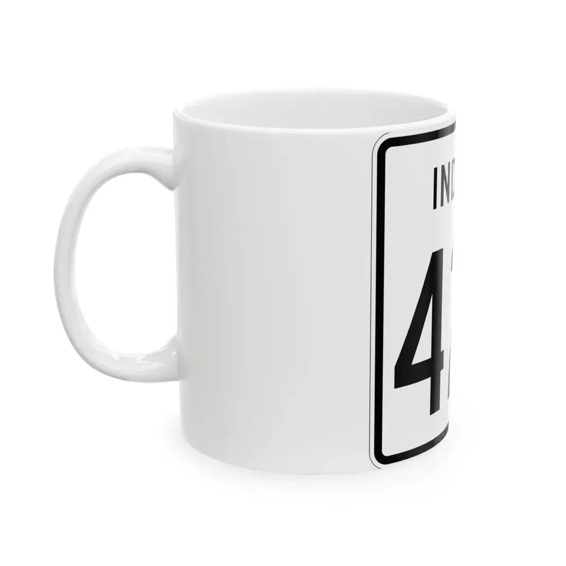 Indiana 420 1955 (Indiana) (Road Sign) White Coffee Mug - Go Mug Yourself