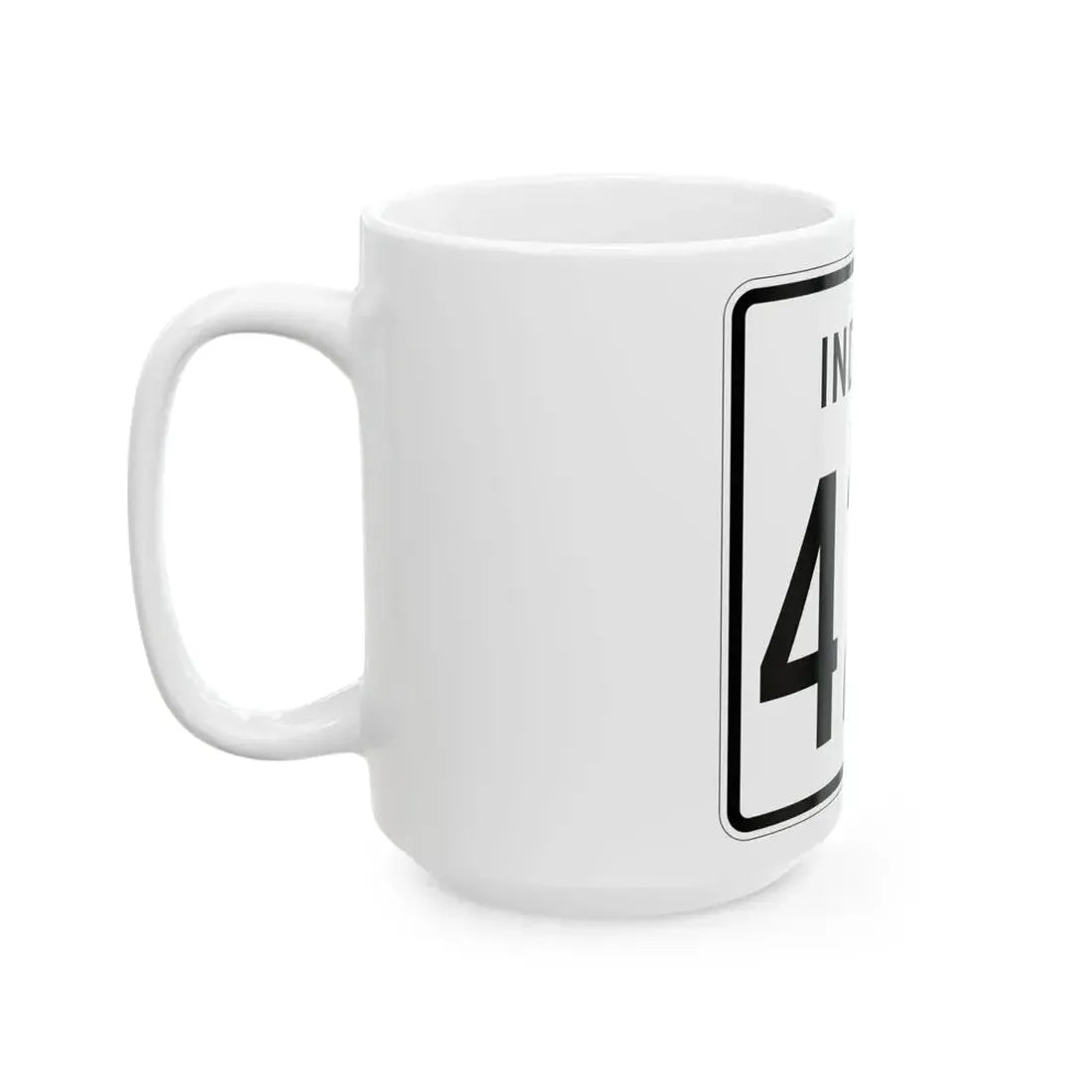 Indiana 420 1955 (Indiana) (Road Sign) White Coffee Mug - Go Mug Yourself