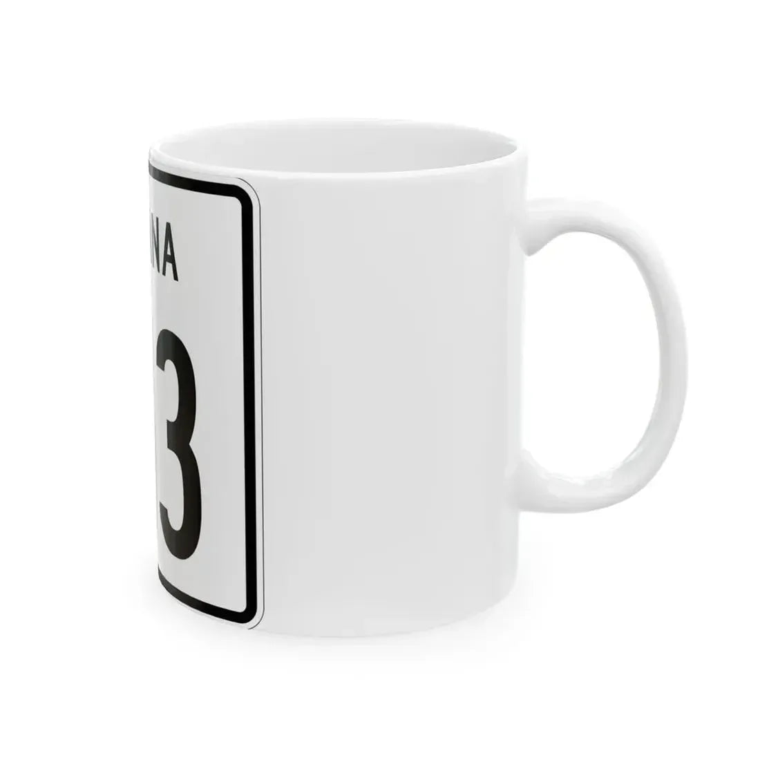 Indiana 513 1955 (Indiana) (Road Sign) White Coffee Mug - Go Mug Yourself