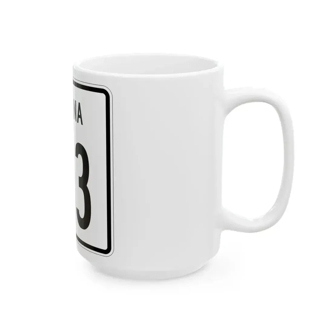 Indiana 513 1955 (Indiana) (Road Sign) White Coffee Mug - Go Mug Yourself