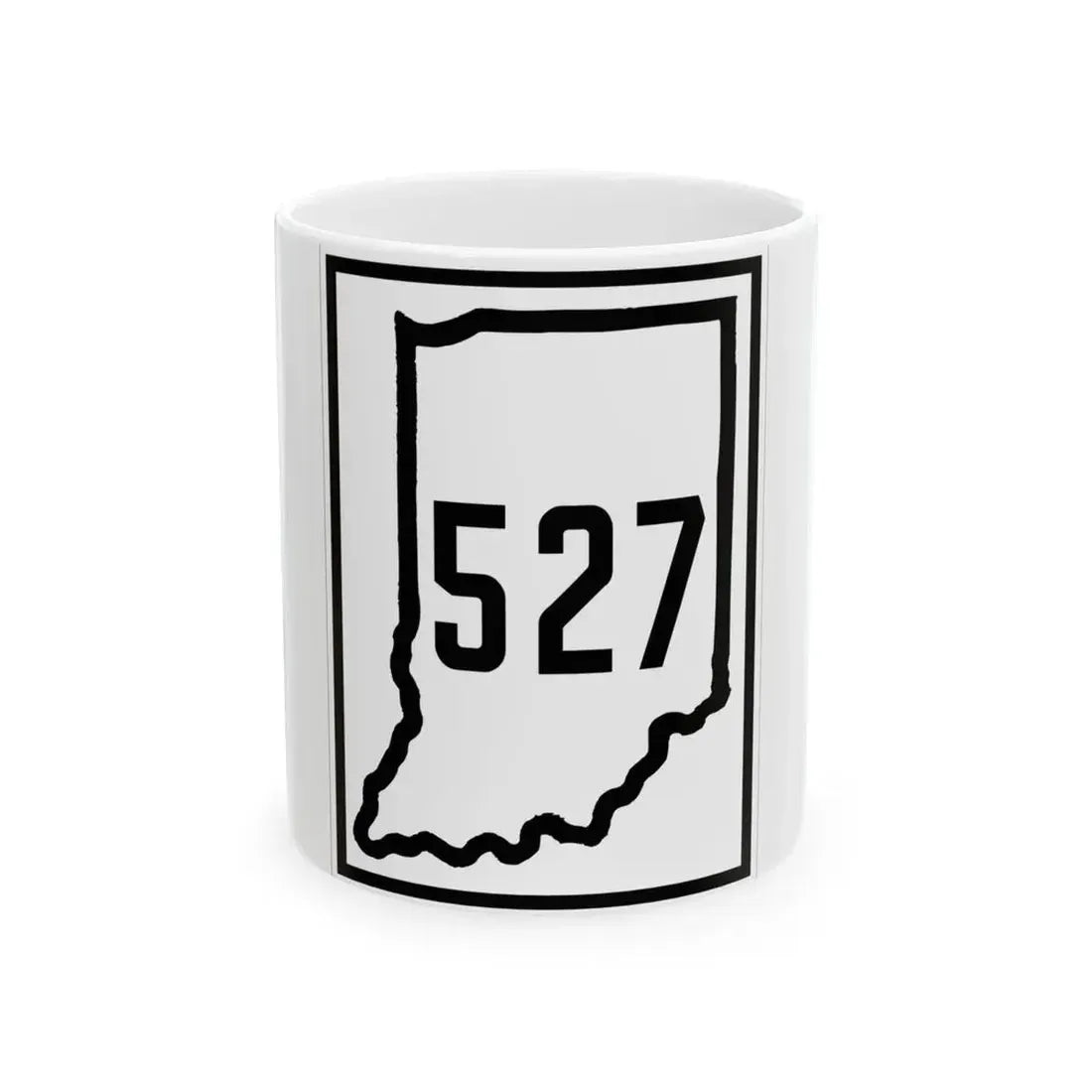 Indiana 527 1926 (Indiana) (Road Sign) White Coffee Mug 11oz - Go Mug Yourself