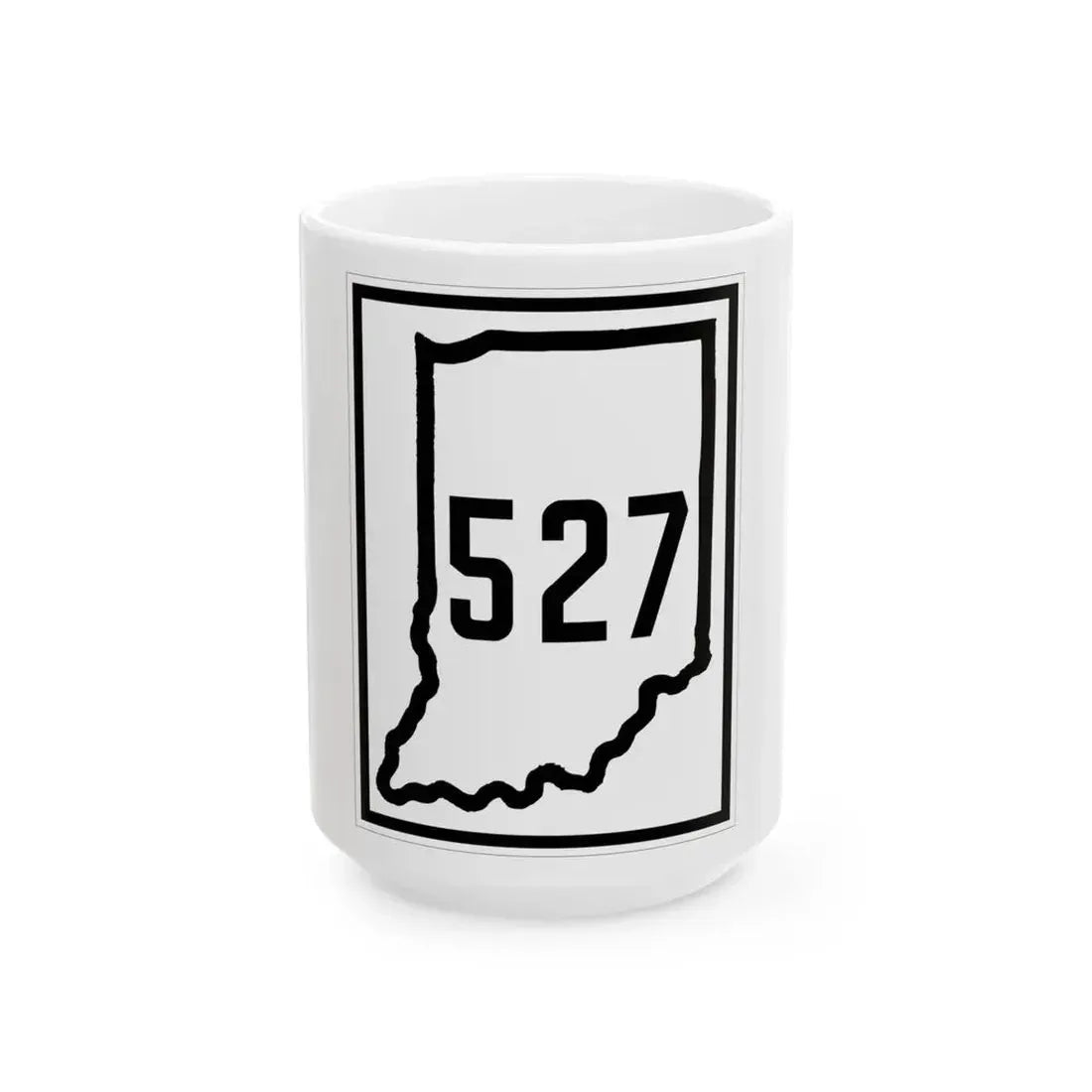 Indiana 527 1926 (Indiana) (Road Sign) White Coffee Mug 15oz - Go Mug Yourself