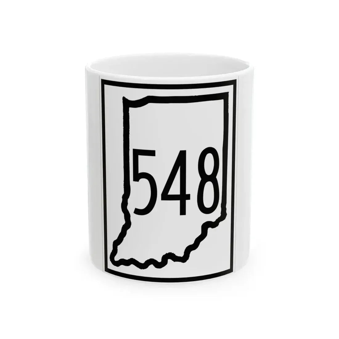 Indiana 534 1948 (Indiana) (Road Sign) White Coffee Mug 11oz - Go Mug Yourself
