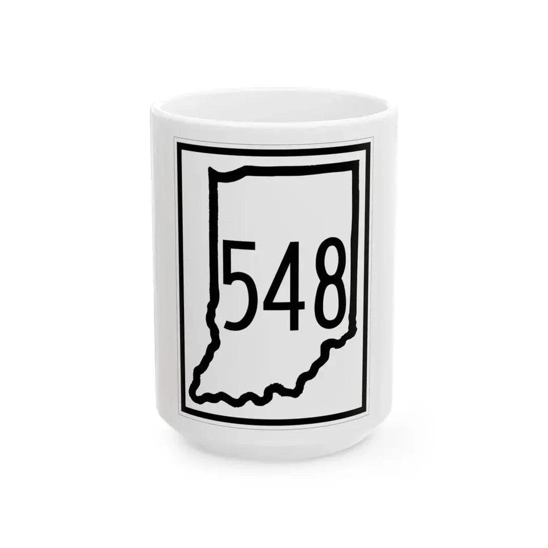 Indiana 534 1948 (Indiana) (Road Sign) White Coffee Mug 15oz - Go Mug Yourself