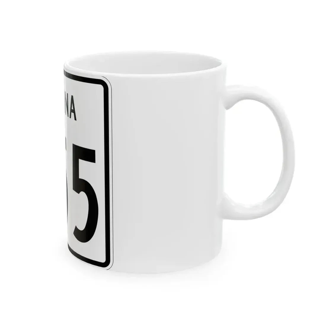 Indiana 555 1955 (Indiana) (Road Sign) White Coffee Mug - Go Mug Yourself