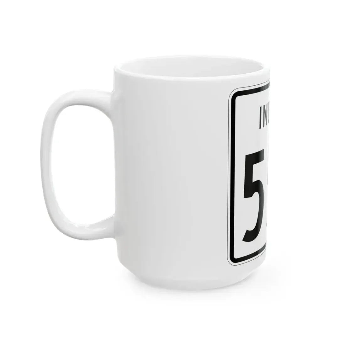 Indiana 555 1955 (Indiana) (Road Sign) White Coffee Mug - Go Mug Yourself