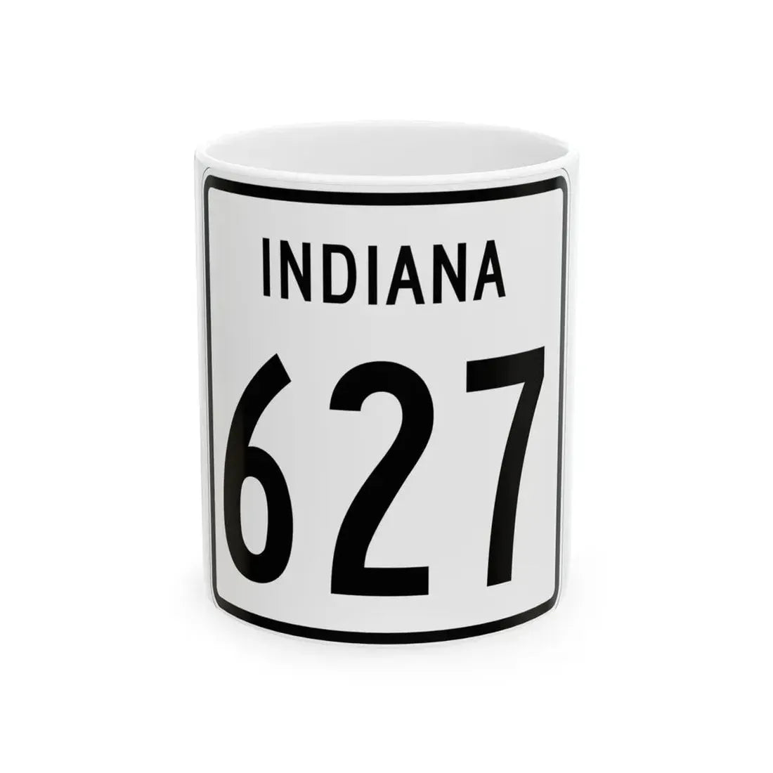 Indiana 627 1955 (Indiana) (Road Sign) White Coffee Mug 11oz - Go Mug Yourself