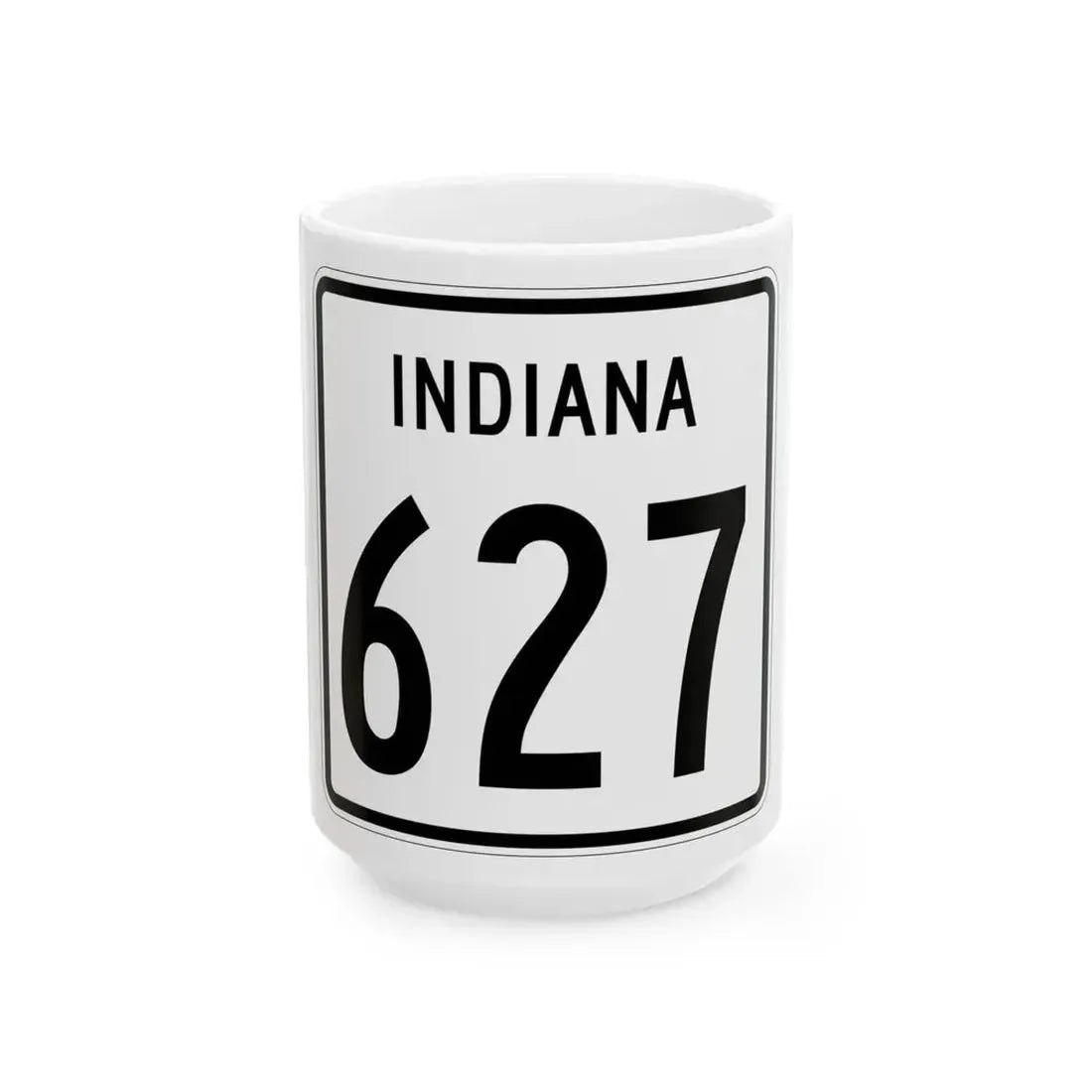 Indiana 627 1955 (Indiana) (Road Sign) White Coffee Mug 15oz - Go Mug Yourself