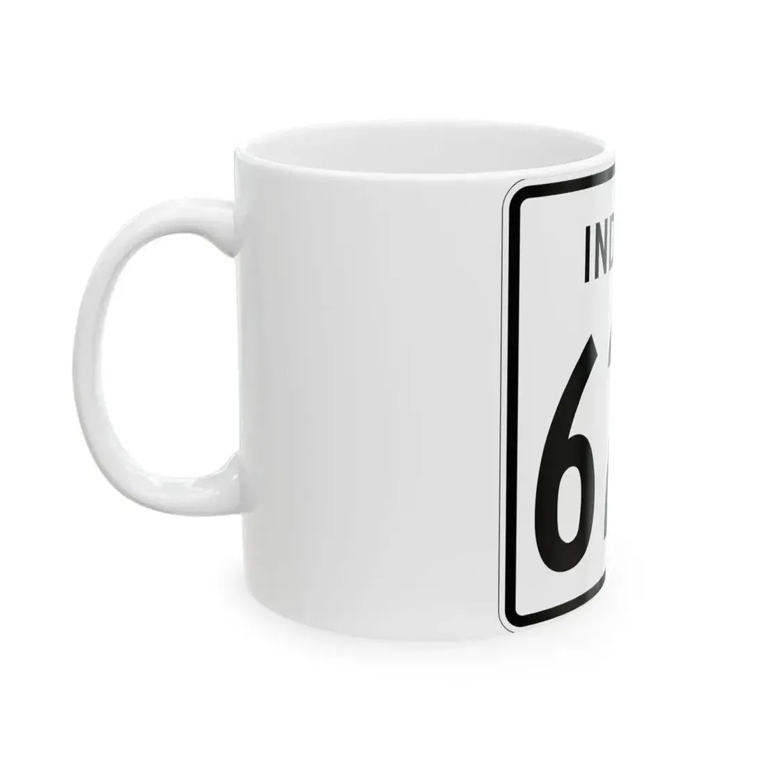 Indiana 627 1955 (Indiana) (Road Sign) White Coffee Mug - Go Mug Yourself