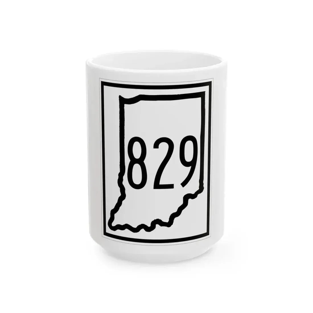 Indiana 829 1948 (Indiana) (Road Sign) White Coffee Mug 15oz - Go Mug Yourself