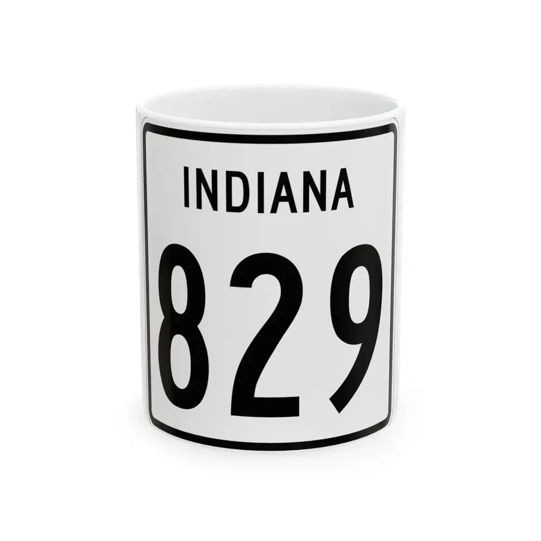 Indiana 829 1955 (Indiana) (Road Sign) White Coffee Mug 11oz - Go Mug Yourself