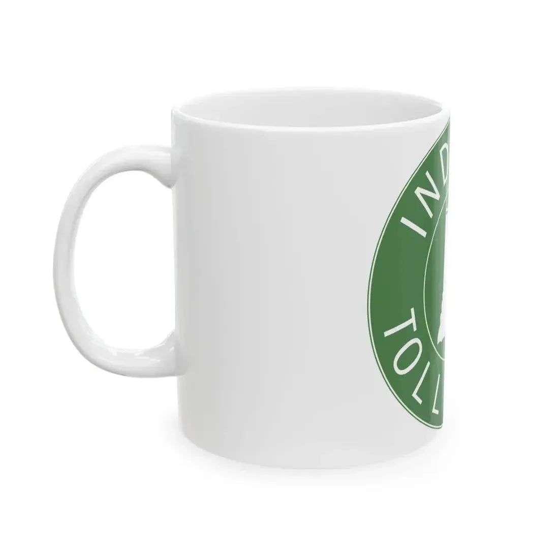 Indiana Toll Road logo 1968 (Indiana) (Road Sign) White Coffee Mug - Go Mug Yourself