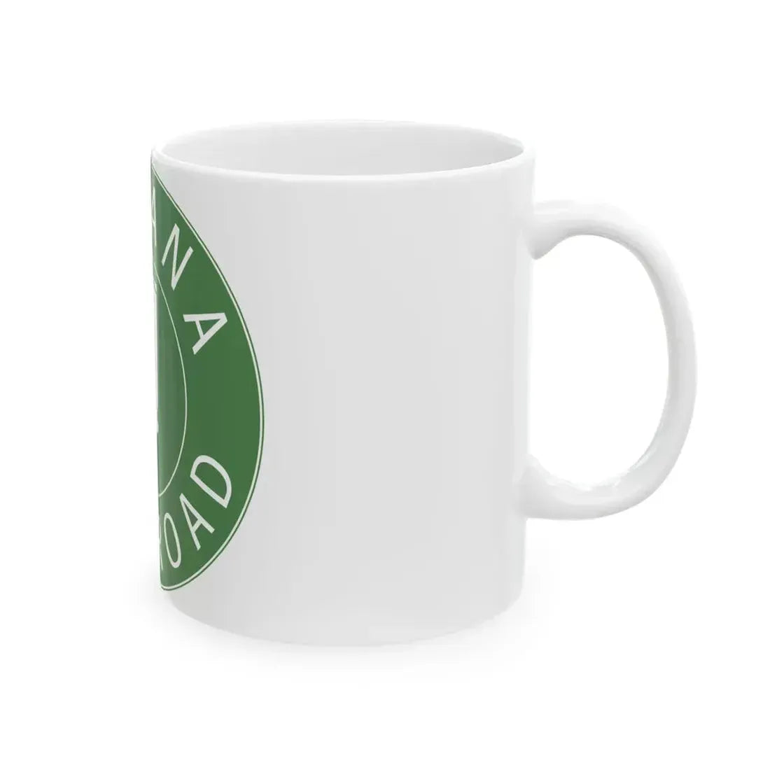 Indiana Toll Road logo 1968 (Indiana) (Road Sign) White Coffee Mug - Go Mug Yourself