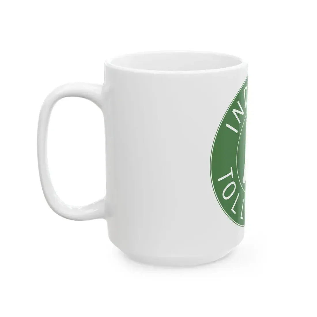 Indiana Toll Road logo 1968 (Indiana) (Road Sign) White Coffee Mug - Go Mug Yourself
